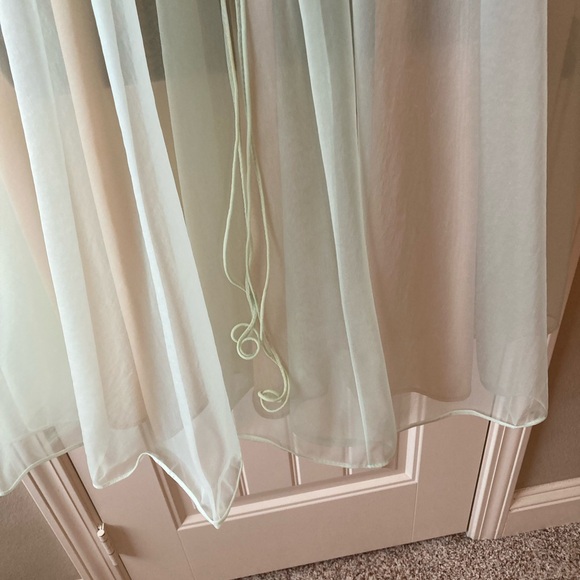 Vintage 50s Shadowline Chiffon Soft Green Ballerina Gown Peignoir Set Sz 32/S - Picture 13 of 16